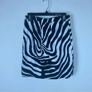 Escada Margaretha Ley Vintage Black and White Pencil Skirt Size 42 or US 10 B27